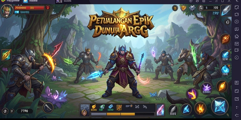 Screenshot gameplay 77RP yang menampilkan pertarungan seru di dunia ARPG.
