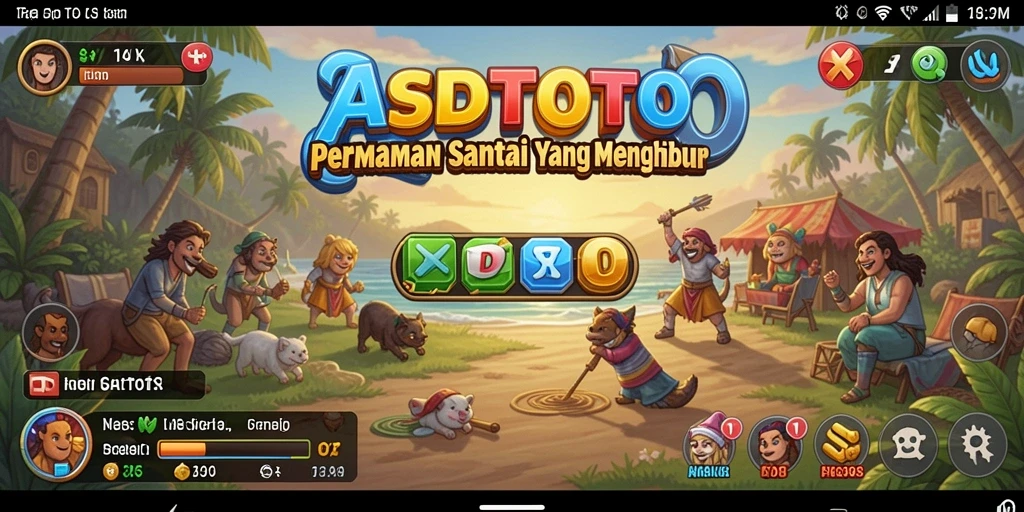 Tampilan gameplay ASDTOTO yang ceria dan menyenangkan.