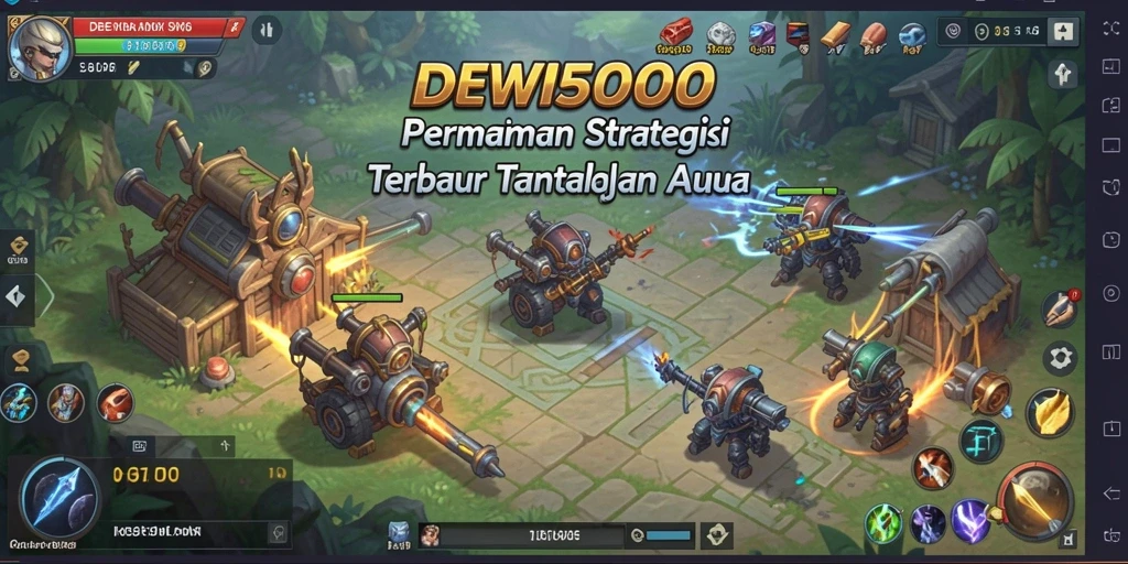 Tampilan gameplay DEWI5000 yang mendebarkan dan penuh strategi.