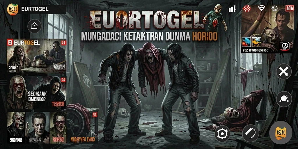 Screenshot gameplay EUROTOGEL menampilkan suasana Horror yang mencekam dan mengintimidasi.