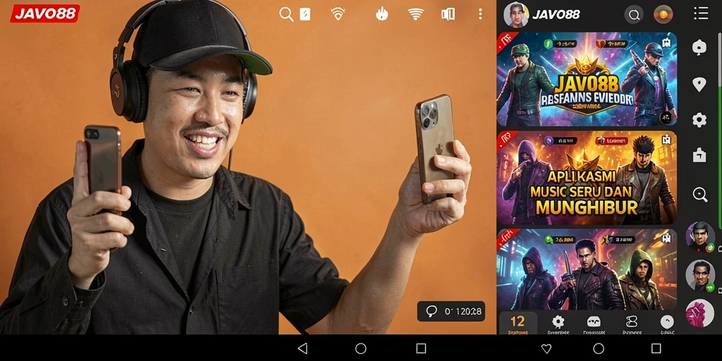 Tampilan gameplay JAVO88 yang penuh warna dan interaktif.