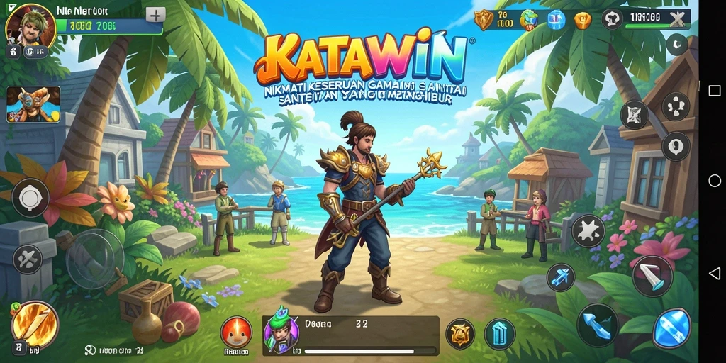 Tampilan gameplay KATAWIN yang seru dan mengasyikkan.