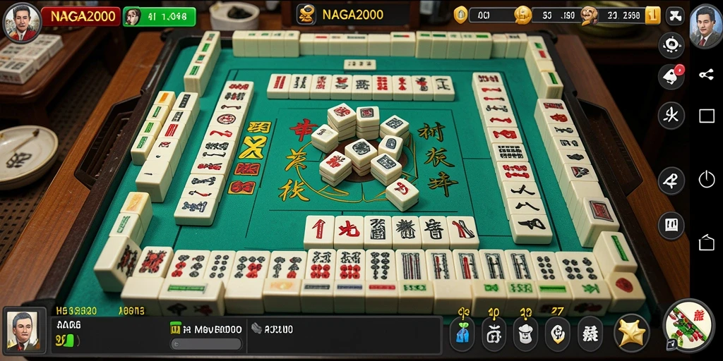 Gameplay menarik Mahjong di NAGA2000 memperlihatkan keseruan bermain.