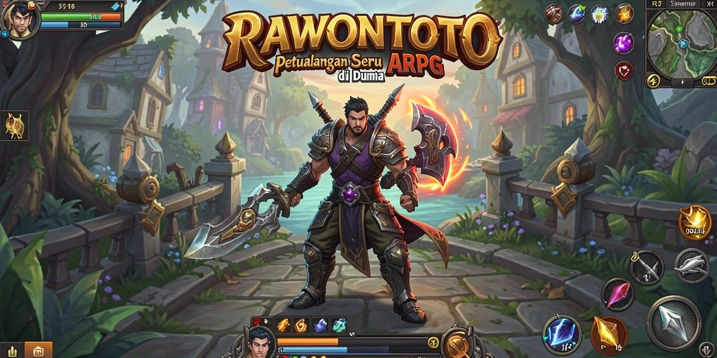 Tangkapan layar menampilkan aksi mendebarkan dalam gameplay RAWONTOTO.