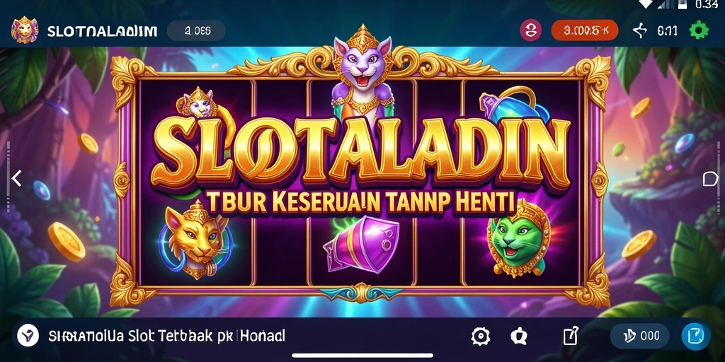 Screenshot utama SLOTALADIN menampilkan gameplay slot yang mendebarkan.