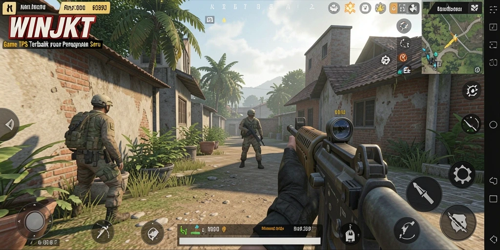 Tampilan gameplay seru dalam game TPS WINJKT.